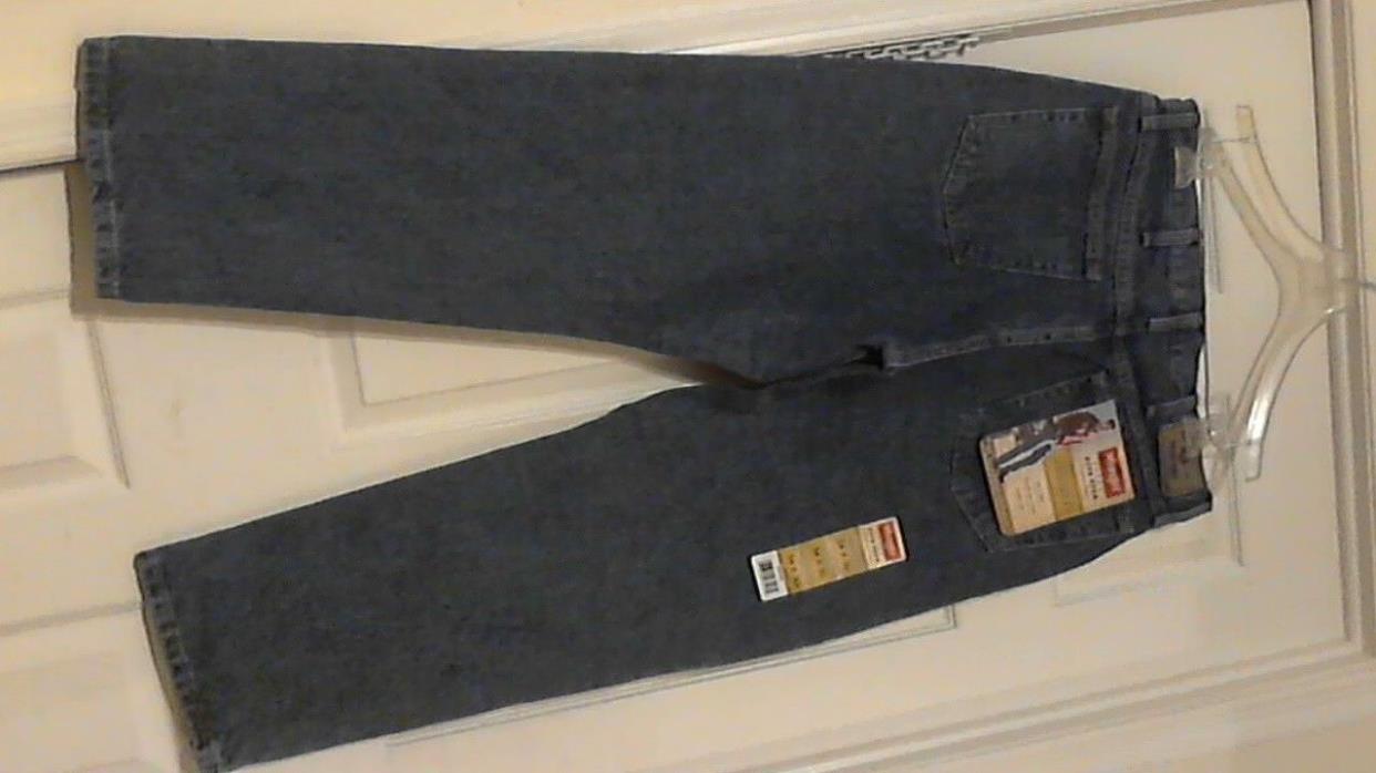 New Wrangler 5 Star Relaxed Fit Straight Leg Work Jeans ( 34 X 30 ) Blue W / Tag