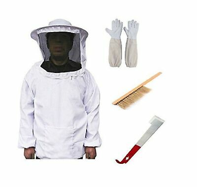 LORJE Beekeeping Bee Keeping Suit Jacket&Gloves& Bee Hive Brush & J Hook Hive...