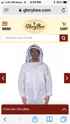 New GloryBee Layered bee beekeeper beekeeping suit ventilated NO Veil