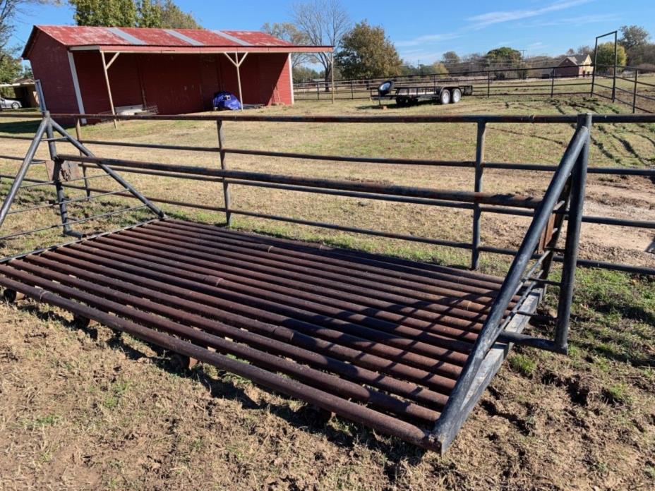 Steel cattle guard in good condition. 13 feet wide at the base.  $550.00