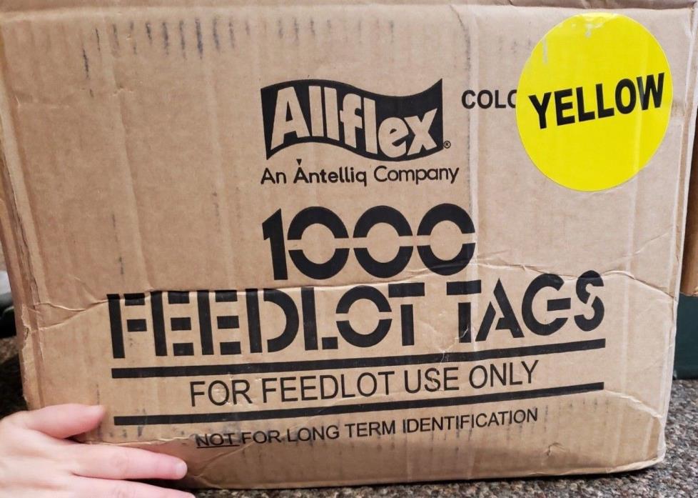 Allflex Feedlot Cattle Stocker Calf Tags 1001 Yellow 1/2