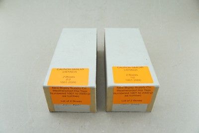 New Bigley Supply Co. Weatherproof Hip Tags Numbered 1001 to 2000 (2 ea number)