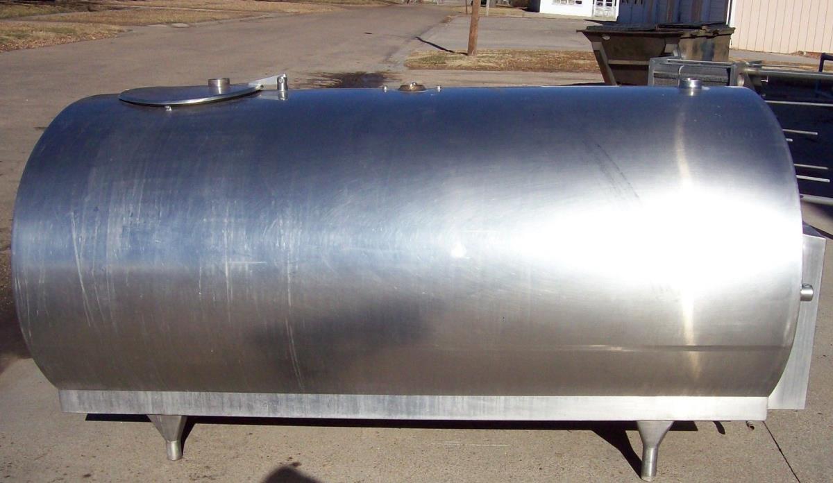 600 Gallon Mueller O 35629 Stainless Steel Bulk Milk Cooling Farm Tank