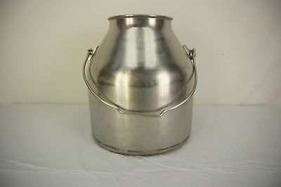 Vtg Stainless Steel Delaval Milk Can Bucket 5 Gallon Pail Farm Dairy Bail Handle