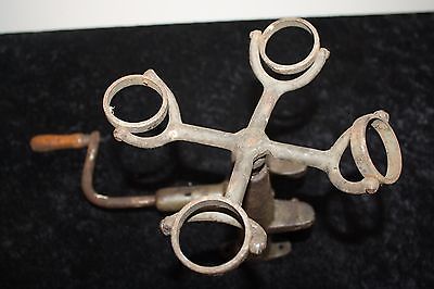 Antique Cream Separator Hand Crank Standard Holds 4 Tubes Farm Dairy Implement