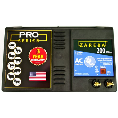 Zareba EAC200M-Z 200-Mile AC-Powered Low-Impedance Electric Fence Charger