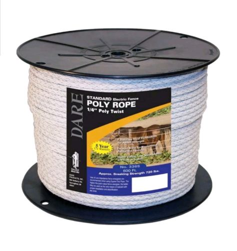 Fi-Shock PR656W6-FS Monofil Poly Rope 656-Feet (200 m) Fence Strong Big Roll