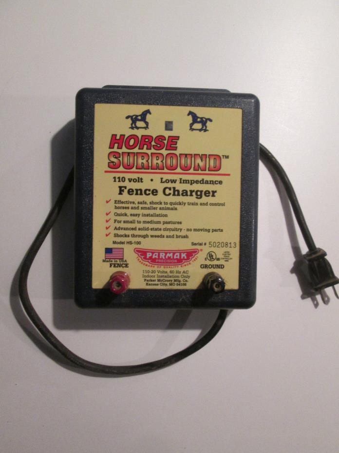 Parmak Horse Surround Low Impedance Electric Fence Charger 110/120 Volt #HS-100
