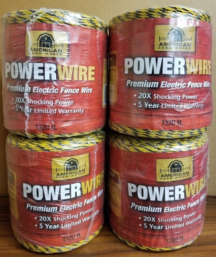 Lot of 4 - American Farm Works PowerWire, 1320 ft.