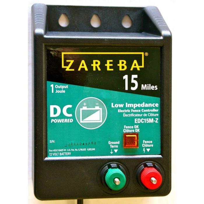 Zareba 15 Mile Battery Operated Low Impedance Fence Charger Controller EDC15M-Z