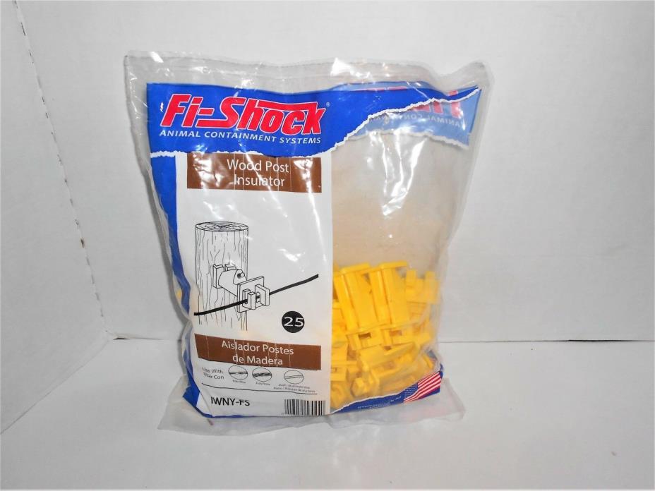 Fi-Shock 25-Pack Extend High-tensile Wood Post Electric Fence Insulators-3 BAGS