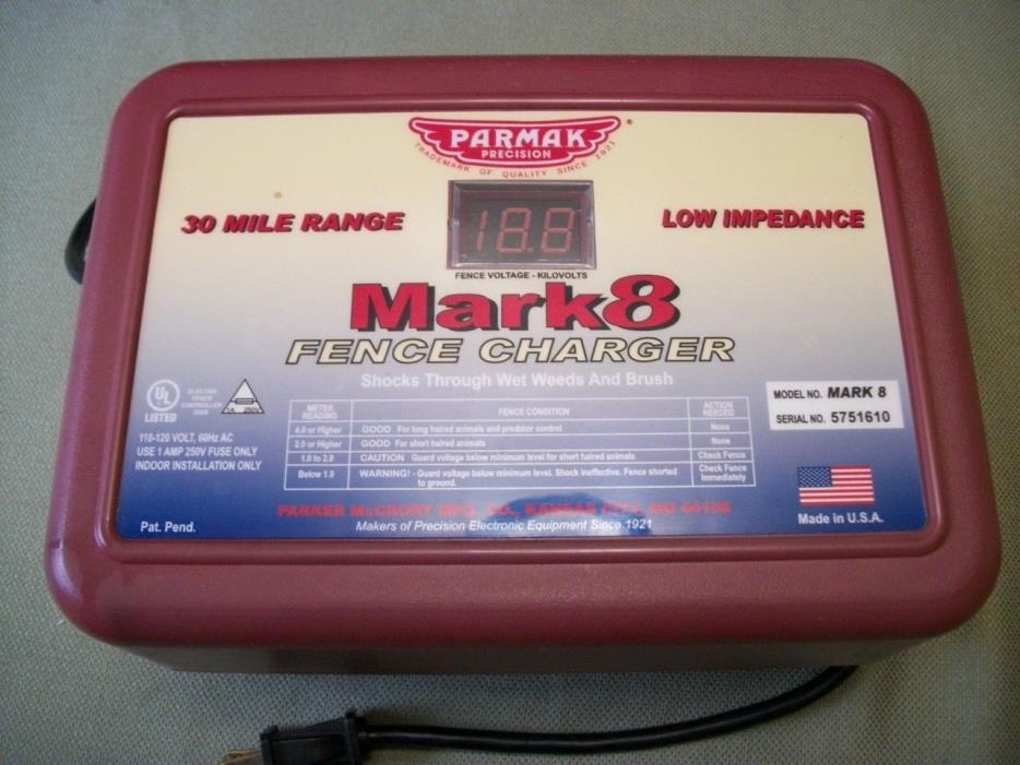 Parmak MARK8 Fence Charger 110-120 Volt AC Parts Only