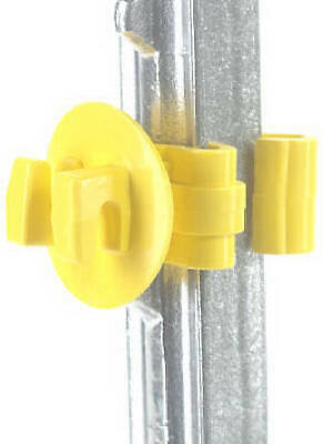DARE PRODUCTS INC Electric Fence Insulator, T-Post, Snug-Fit, Yellow, 25-Pk.