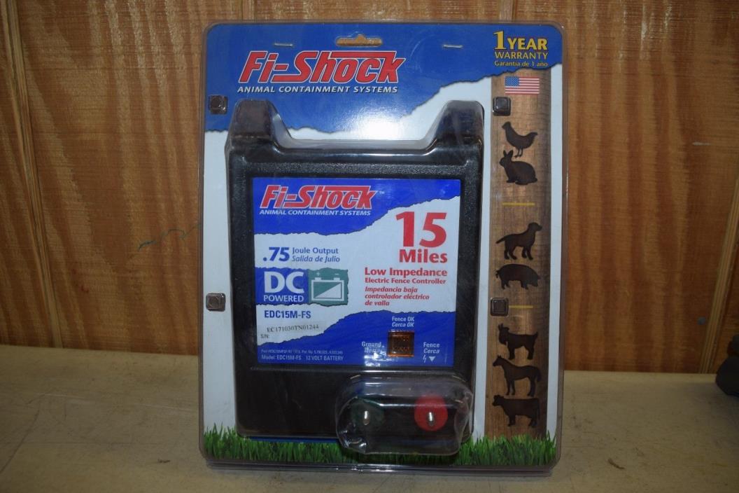 Fi-Shock EDC15M-FS 15 Mile DC Powered Low Impedance Electric Fence Controller