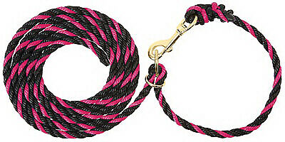 WEAVER LEATHER LLC Livestock Neck Rope, Pink Fusion/Black Poly, 1/2-In. x 10-Ft.
