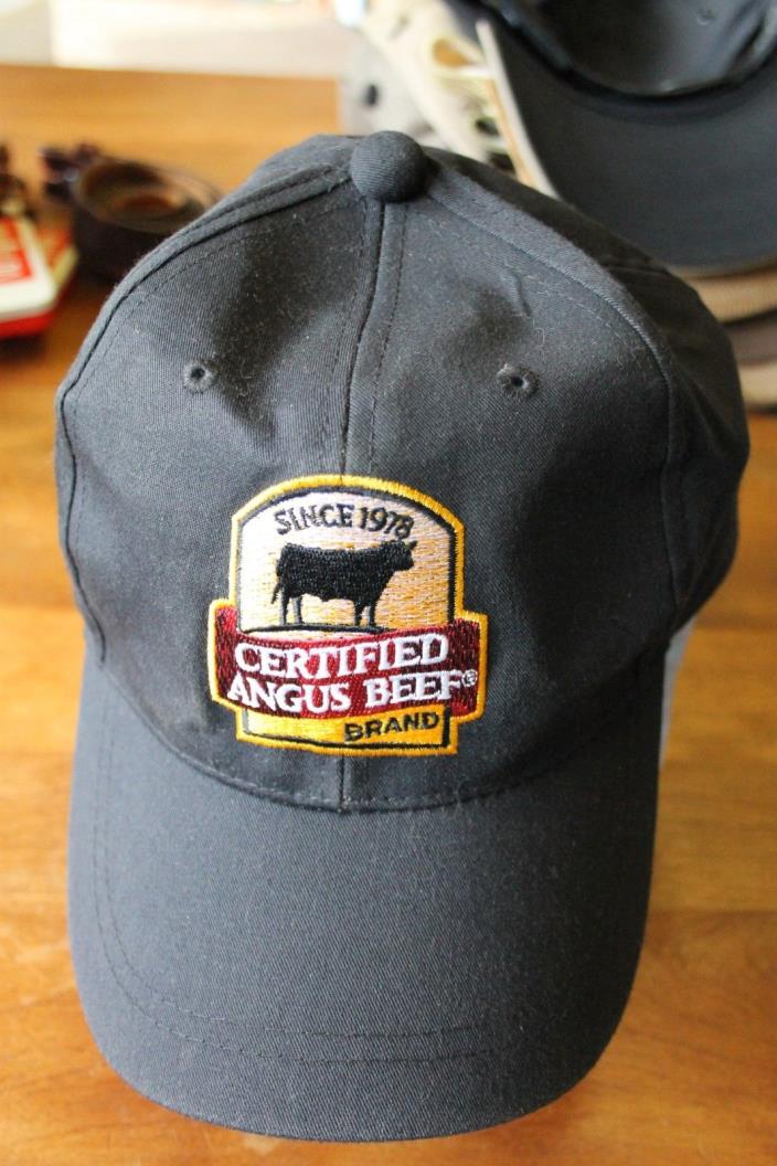 Certified Angus Beef Baseball Hat Cap Cattle Farmer Rancher Black Hat Steak