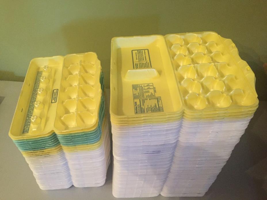 85 STYROFOAM Egg Cartons - 50 18 count / 35 12 count most are LARGE Used ONCE