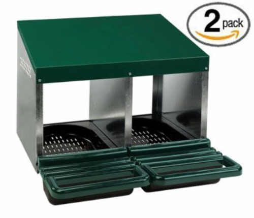 Homestead Essentials Roll Out Poultry Nesting Box for Chickens - 2 Compartment -