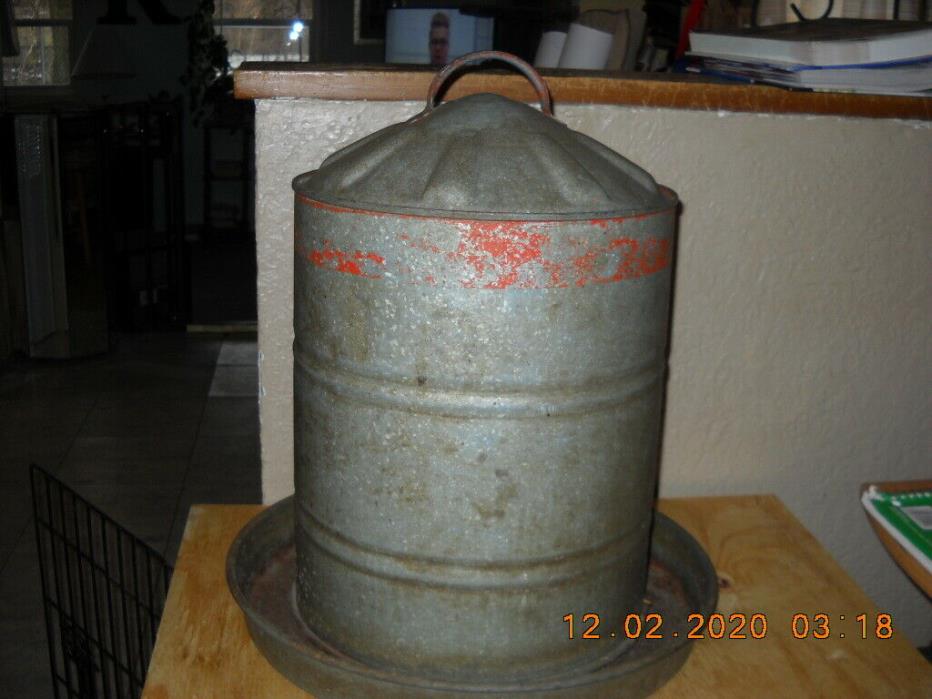 Chicken Hen Poultry waterer Vintage Heavy duty Large For use or decor