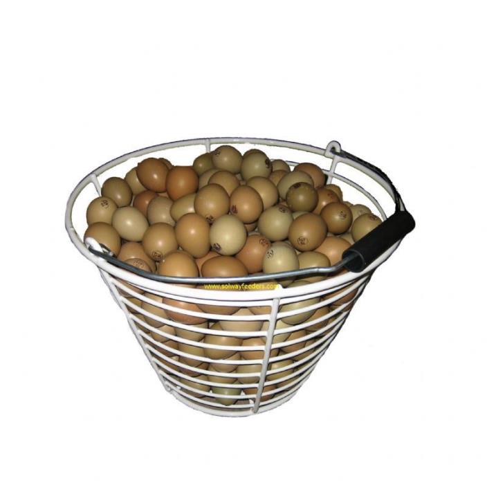 SOLWAY COMMERCIAL EGG COLLECTION PLASTIC COATED STEEL BASKET 100 EGG COUNT