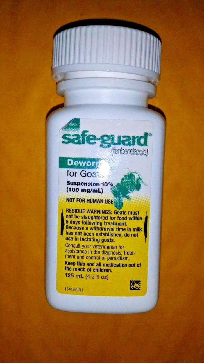 SAFEGUARD DEWORMER FOR GOATS 100mg Fenbendazole Low Dose 125 ml