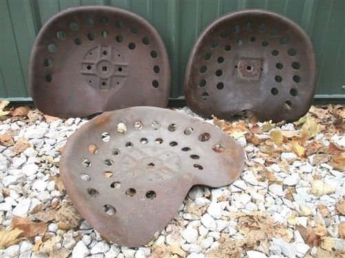 3 Tin Tractor Seats Country Farm Implement Corn Planter Fits John Deere IHC c