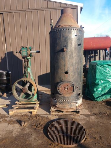 Antique steam engine And Boiler