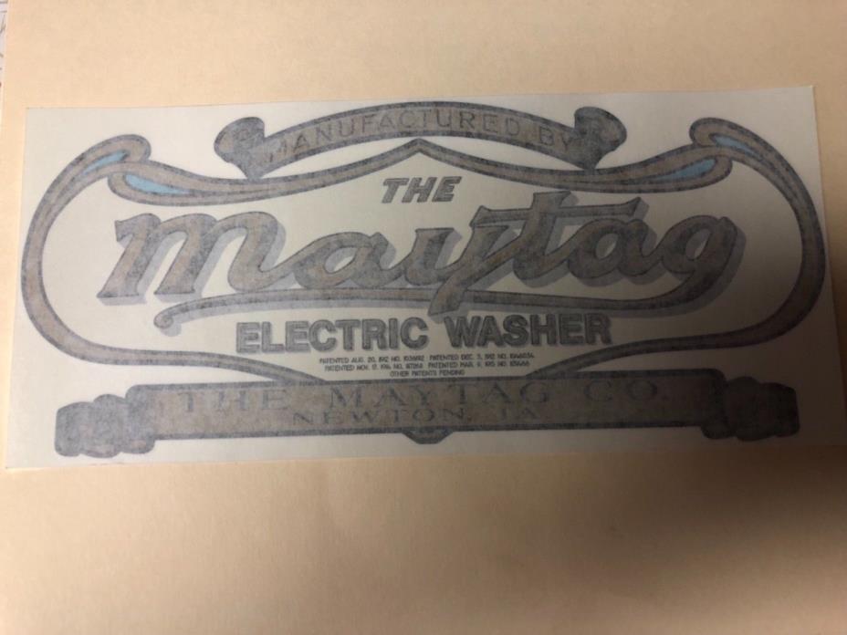 maytag upright engine wooden wringer washer electric washer decal