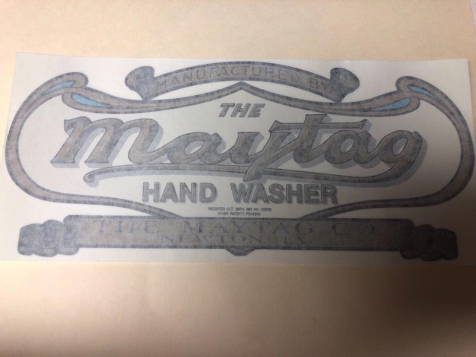 maytag upright engine wooden wringer washer hand washer decal