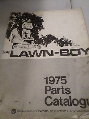 Vintage OMC Lawn Boy 1975 Lawnmower and Engine Parts Catalogue Catalogue