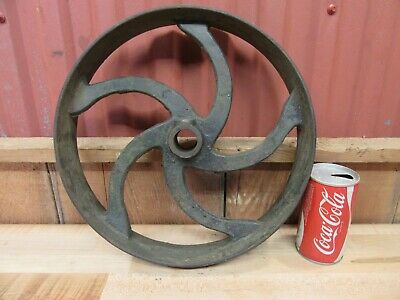 Antique Cast Iron Hit & Miss Gas Steam Engine Line Shaft Flat Belt Pulley 12.5