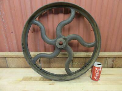 Antique Cast Iron Hit & Miss Gas Steam Engine Line Shaft Flat Belt Pulley 20