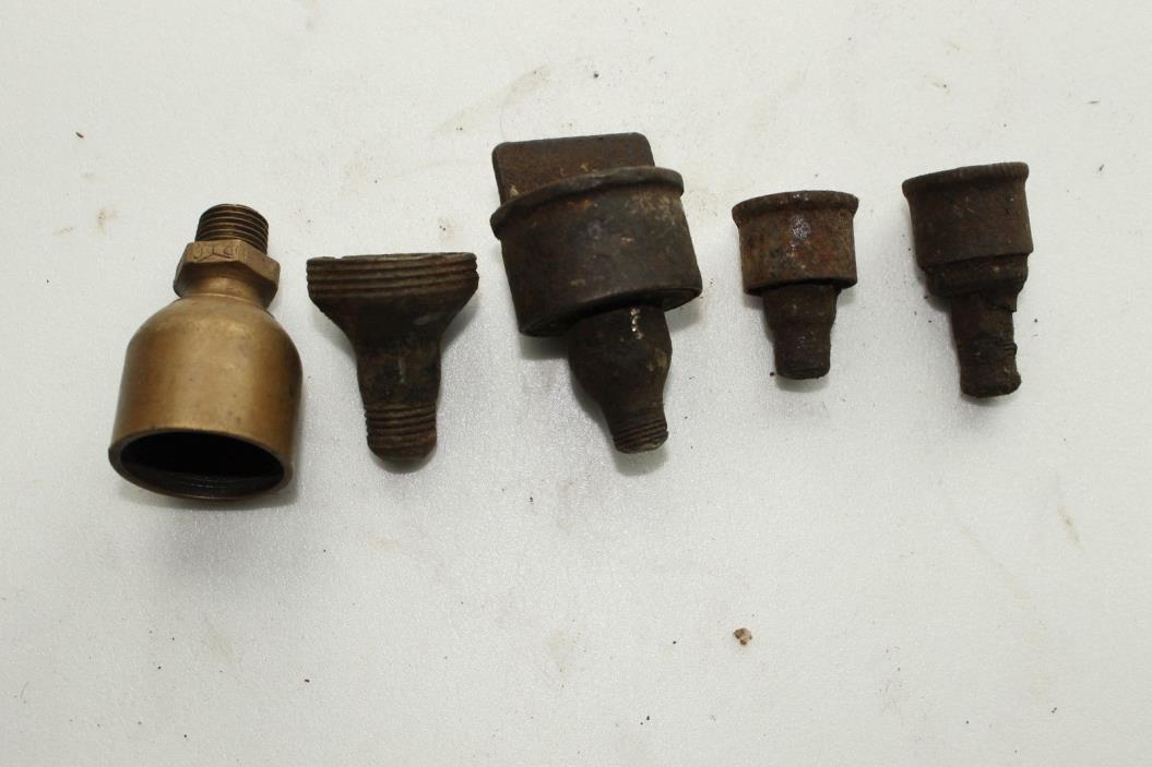 VINTAGE LOT OF OIL CUP DRIP OILER HIT AND MISS ENGINE LOT C OILERS