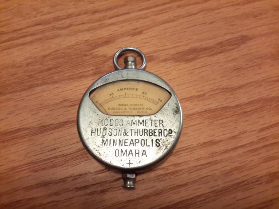 Hudson and Thurber Co Ammeter Minneapolis Omaha 1913 Patent