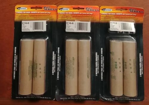 LOT 6 Pro Series II Estes Model Rocket  F16-6 Engine twin 3 Packs Pks
