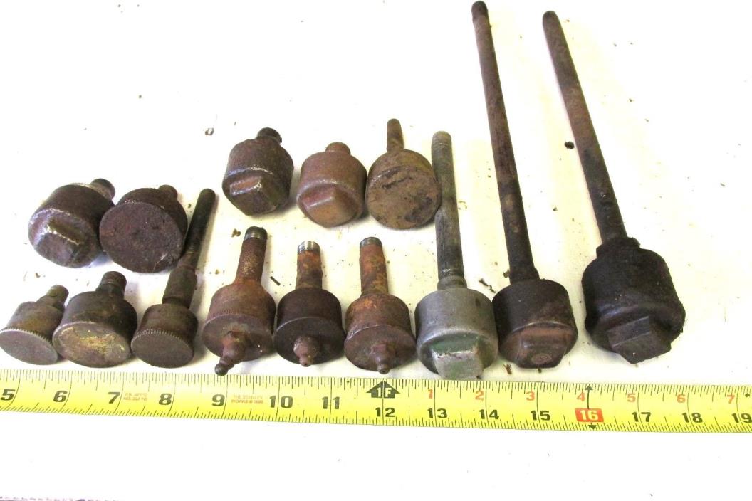 14 OLD FARM TRACTOR & MACHINE & GAS ENGINE  GREASE CUP OILER 2 IHC