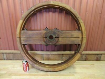 Antique Reeves Wood Hit & Miss Gas Steam Engine Line Shaft Flat Belt Pulley 30