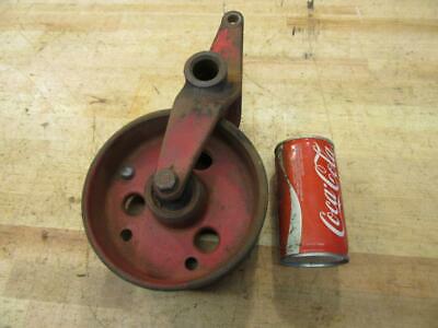 Antique Hit & Miss Gas Steam Engine Line Shaft Flat Belt Pulley Clutch Tensioner