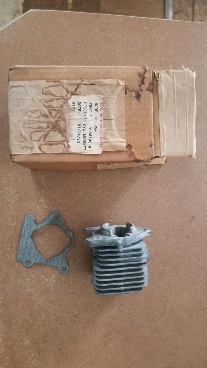 Homelite trimmer and blower 25cc Gas Engine Cylinder A - 00108 and gasket Ryobi
