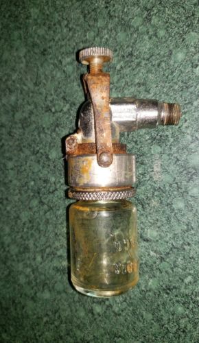 Vintage GITS Bros. Mfg Co. Chicago glass oiler hit miss engine stainless part