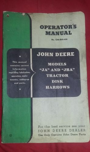 John Deere Operators Manual Models 