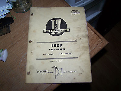 FORD TRACTOR MANUAL I & T MANUAL FORD 6000, COMMANDER 6000 MANUAL