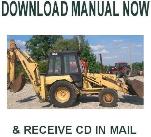 Ford 655D 675D backhoe loader tractor repair service manual on CD
