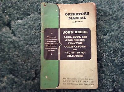 OM-N8-150 - is a New Original Operators Manual for a John Deere A200 Cultivators