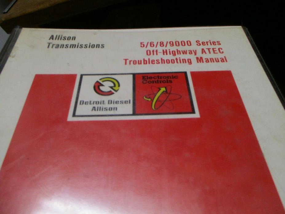 Allison 5 6 8 9000 SeriesTransmissions Troubleshooting Manual