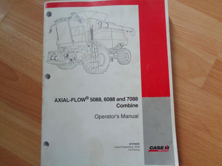 Case IH 5088 6088 7088 Axial Flow combine factory operators manual OEM **
