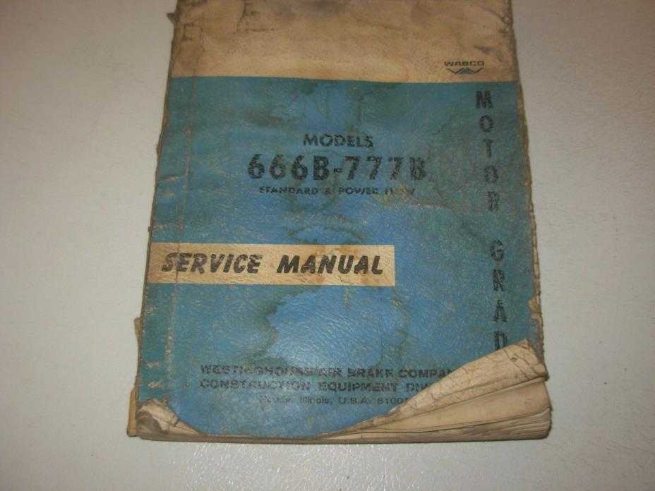 Wabco 666B & 777B Grader Service Manual