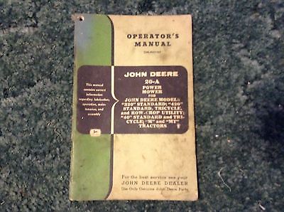 OM-H57-157- is a New Original Operators Manual for a John Deere 20-A Power Mower