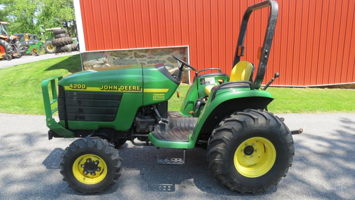 CLEAN 1999 JOHN DEERE 4200 4X4 COMPACT UTILITY TRACTOR 3 CYL DIESEL 26HP 1587 HR