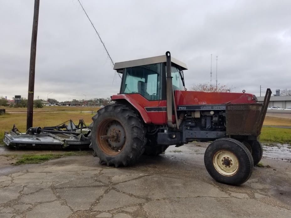 Used Case International 7120 Diesel Tractor with Air Conditioning and Bushhog